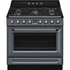 SMEG 90cm Victoria Dual Fuel Pyrolytic Freestanding Cooker - Slate Grey TRA90GPGR image NaN