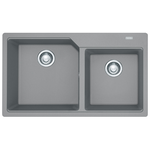 Franke Urban Granite 1 and 3/4 Bowl Topmount Sink Stone Grey UBG220-86SG hero image