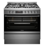 Westinghouse 90cm Dual Fuel Pyrolytic Freestanding Cooker with SteamBake Dark Stainless Steel WFEP9717DD  hero image