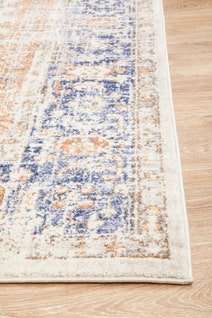 Rug Culture Mayfair Large Blue & Peach Rug 290X200CM - MAY-LOR-BLU-290X200 hero image