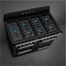 Smeg 110cm Victoria Aesthetic Dual Fuel Freestanding Oven/Stove TRA4110BL hero image