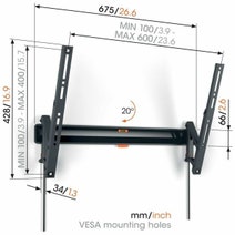 Vogel's Large Tilting TV Wall Mount - Black TVM3615B hero image