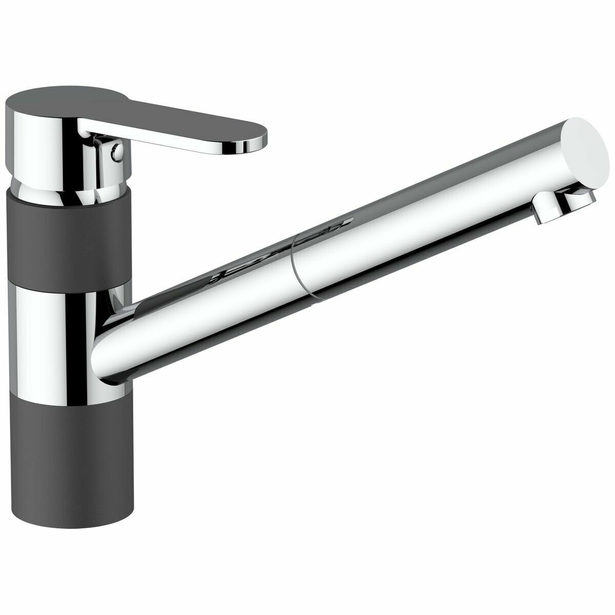 Abey Schock Single Sink with Armando Vicario Pull Out Tap Onyx FD100LBT2 hero image