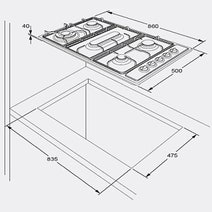 Blanco BCG95X 90cm Natural Gas Cooktop hero image
