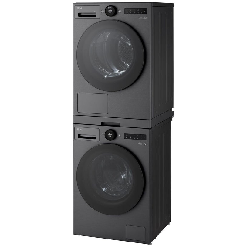 LG Washer+Dryer Stacking Kit with Shelf Matte Black STKIT-MB ...