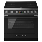 Smeg 90cm Portofino Induction Pyrolytic Freestanding Oven Anthracite CPF90I1PAN2 hero image