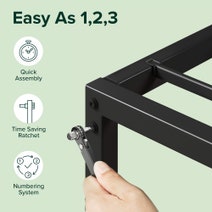 Zinus Figari Single Metal and Bamboo Bed Frame Brown AU-FBOBH1-39S hero image