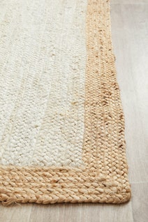 Rug Culture Nosa Large White & Natural Rug 400X80CM - NSA-333-WTNT-400X80 hero image