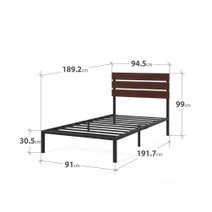 Zinus Figari Single Metal and Bamboo Bed Frame Brown AU-FBOBH1-39S hero image