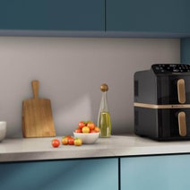 Philips 4000 Series 10L Stacked Dual Basket Airfryer Black NA462-70 hero image