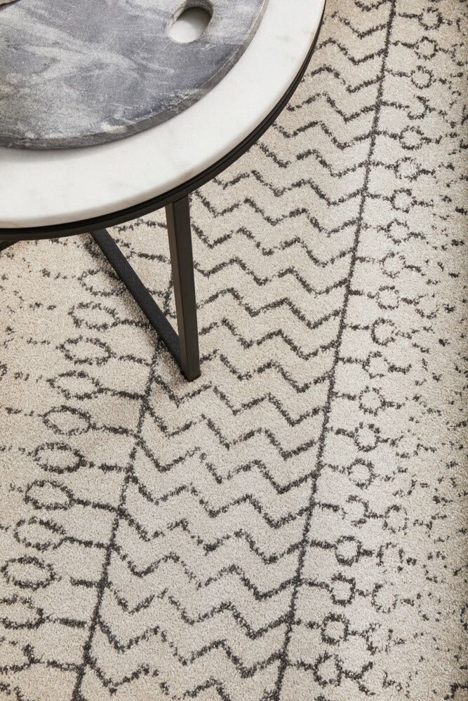 Rug Culture Chrome Medium Silver & Off White Rug 200X200CM - CRO-HPR-SIL-200X200 hero image