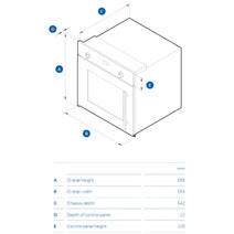 Haier 60cm 300 Series 7 Function Built-in Oven Side Opening Door Black HWOS60S7EB1 hero image