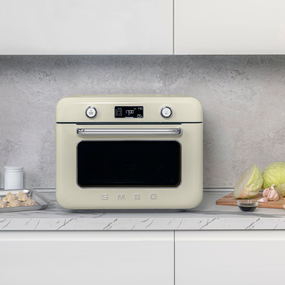 SMEG Retro Style Benchtop Combi-Steam Oven Cream COF01CRAU hero image