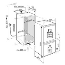 Liebherr Peak Series 246L Integrated Bottom Mount Fridge ICBNH5173LH hero image
