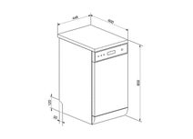 Smeg DWA4510X 45cm Slimline Freestanding Dishwasher hero image