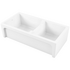 Oliveri Sicily Fireclay Farmhouse 1 & 3/4 Bowl Countertop or Undermount Sink White SC-WH1984 image NaN