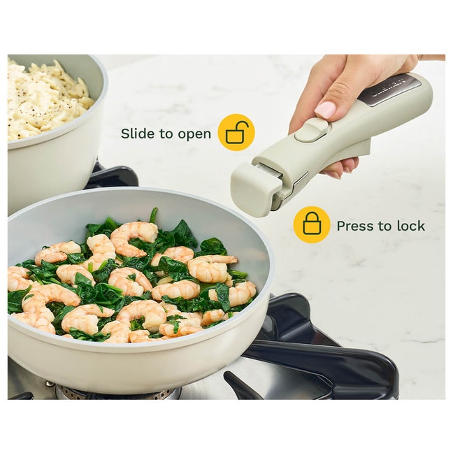 Cuisinart ClickSmart Non-Stick Detachable Handle 13 Piece Cookware Set ...