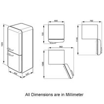Smeg FAB32LWHNA1 326L Retro Style Bottom Mount Fridge hero image