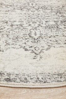 Rug Culture Chrome Small Silver & Off White Rug 150X150CM - CRO-RIT-SIL-150X150 hero image