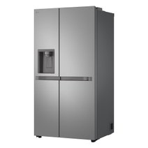 LG 641L Side by Side Refrigerator with Non-Plumbed Ice and Water Stainless Steel GS-N599PL hero image