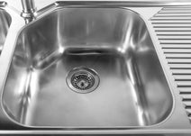 Oliveri NP671 Nu-Petite Double Bowl Right Hand Drainer Topmount Sink hero image