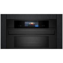 Siemens iQ700 60cm Pyrolytic Compact Oven with Microwave Matte Black CM978GMM1 hero image