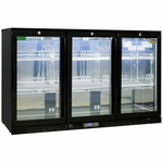 Rhino 330L Heated Glass Three Door Under Bench Beverage Centre Black SG3H-B-HD hero image