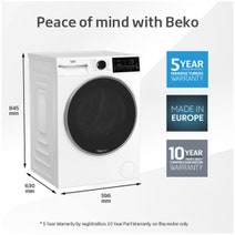 Beko 12kg Front Load Washing Machine BFLB124ADW hero image