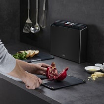 Joseph Joseph Folio Steel 4 Piece Chopping Board Set Carbon Black 60171 hero image