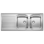 Blanco TIPO 8S Double Bowl Inset Sink with Left Hand Drainer 528228 hero image
