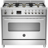 Bertazzoni 90cm Professional Series Freestanding Dual Fuel Oven/Stove PRO906MFESXE  image NaN