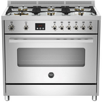 Bertazzoni 90cm Professional Series Freestanding Dual Fuel Oven/Stove PRO906MFESXE hero image