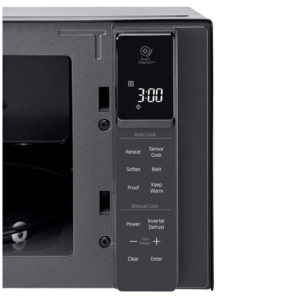 LG 42L Neochef Smart Inverter 1200W Black Microwave Oven