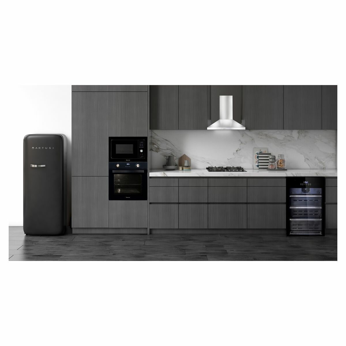 Artusi 277L Retro Style Top Mount Manual Defrost Fridge ARET330B hero image