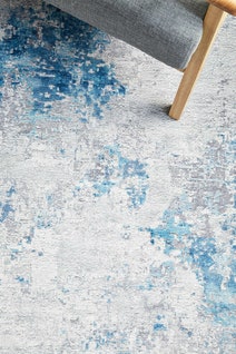 Rug Culture Illusions Large Blue & Silver Rug 280X190CM - ILU132BLUE280X190 hero image