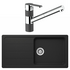 Abey Schock Single Sink with Armando Vicario Pull Out Tap Onyx FD100LBT2 image NaN