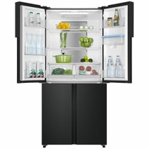 Haier 519L Quad Door Fridge with Water Dispenser Black HRF565YHC hero image