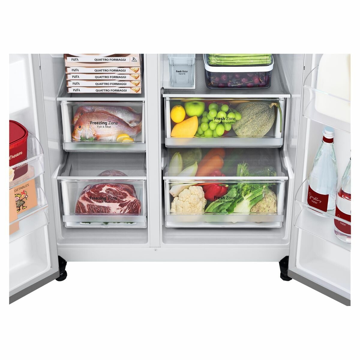 LG 635L Side by Side Frost Free Non Plumbed Fridge GS-N635PL hero image