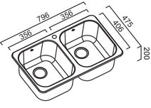 Abey PKQ200PK Nuqueen Double Bowl Inset Sink Pack hero image