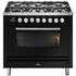 ILVE Professional Plus 90cm Freestanding Dual Fuel Oven/Stove with Milano Knobs P096DWE3BK image NaN