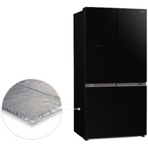 Hitachi 569L French Door Refrigerator Black Glass Finish RWB640VT0-1GBK hero image