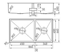 Arc ISKU9S1 Deluxe 1 and 3/4 Bowl Undermount Sink hero image