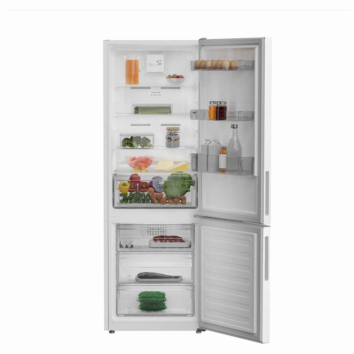 Bottom mount shop fridge freezer