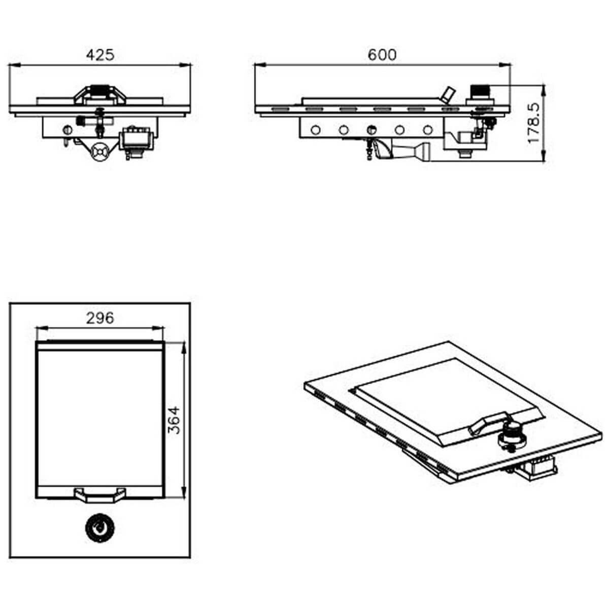 Smart Drop-In Side Burner BBQ Stainless Steel SMA-DSG0010-SS hero image