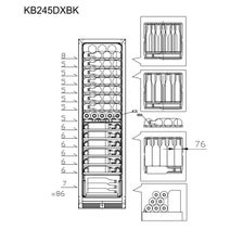 KingsBottle Atelier Duo 86 Bottle Dual Zone Wine Fridge Left Hinge KB245DX-BK-LHH hero image