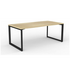 OLG Anvil Straightline Desk 1800x900 New Oak Worktop with Black Frame OG_ANBSD189_NO image NaN