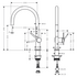 Hansgrohe Talis M54 220 Kitchen Mixer Tap - Chrome 72804003 image NaN