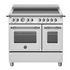 Bertazzoni Heritage Series 90 cm Induction Top with Electric Double Oven Cooker Stainless Steel HER95I2EXT image NaN