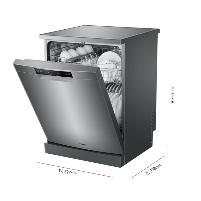 Haier 60cm Freestanding Auto Wash Silver Dishwasher HDW13V1S1 hero image