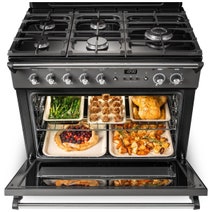 Falcon 90cm Classic FX Stone Cream-Chrome Dual Fuel Freestanding Oven CLA90FXDFCR-CH hero image